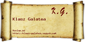 Klasz Galatea névjegykártya